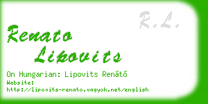 renato lipovits business card