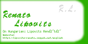 renato lipovits business card